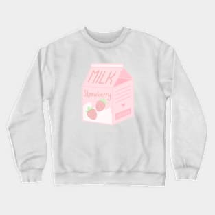 Kawaii Strawberry Milk Carton Crewneck Sweatshirt